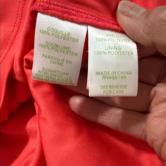 Lilly Pulitzer Vibrant Coral Lace Long Sleeve Dress Size XL - Picture 11 of 11